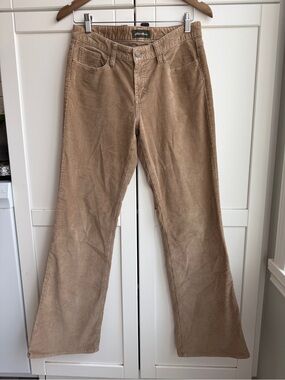 Dark Academia Eddie Bauer Women’s Size 4 Tan Corduroy Bootcut Pants Stretch